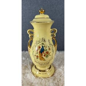 Vintage Rare Porcelain Urn Bird of Paradise